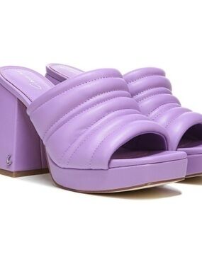 Circus by Sam Edelman Quilted Lilac Platform Mule Heels